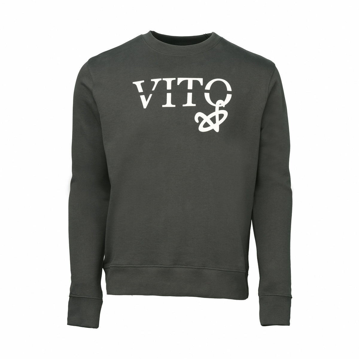 Vito Oliva Hanging Logo Sweatshirt - Grey - Escape Menswear