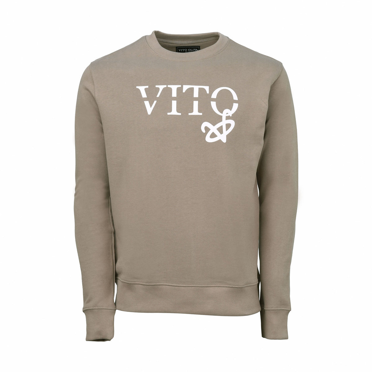 Vito Oliva Hanging Logo Sweatshirt - Stone - Escape Menswear