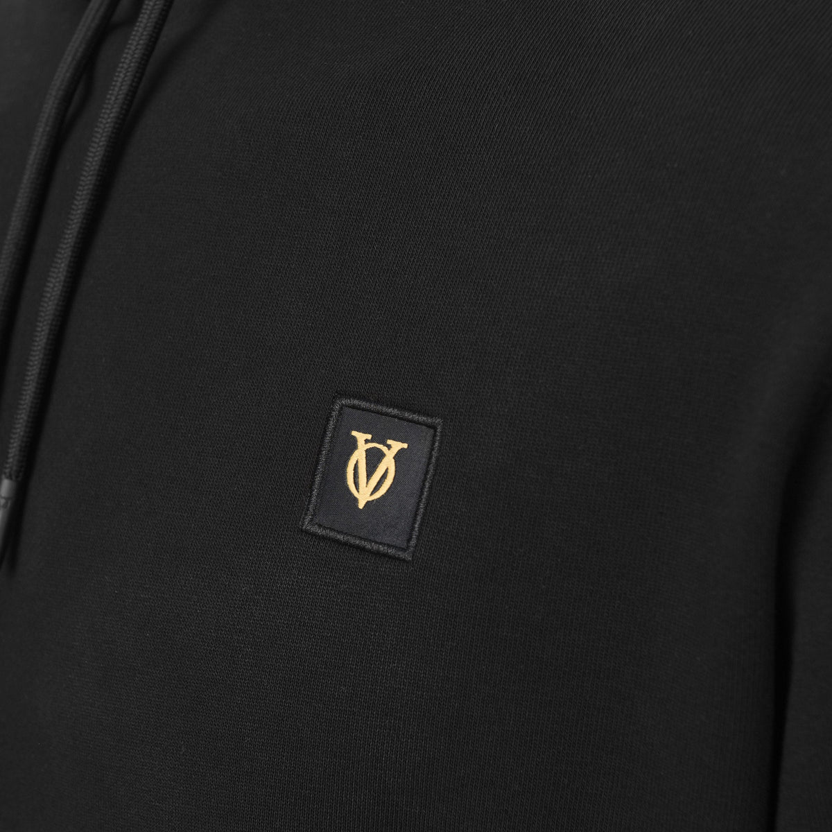 Vito Oliva Logo Patch Hoodie - Black - Escape Menswear