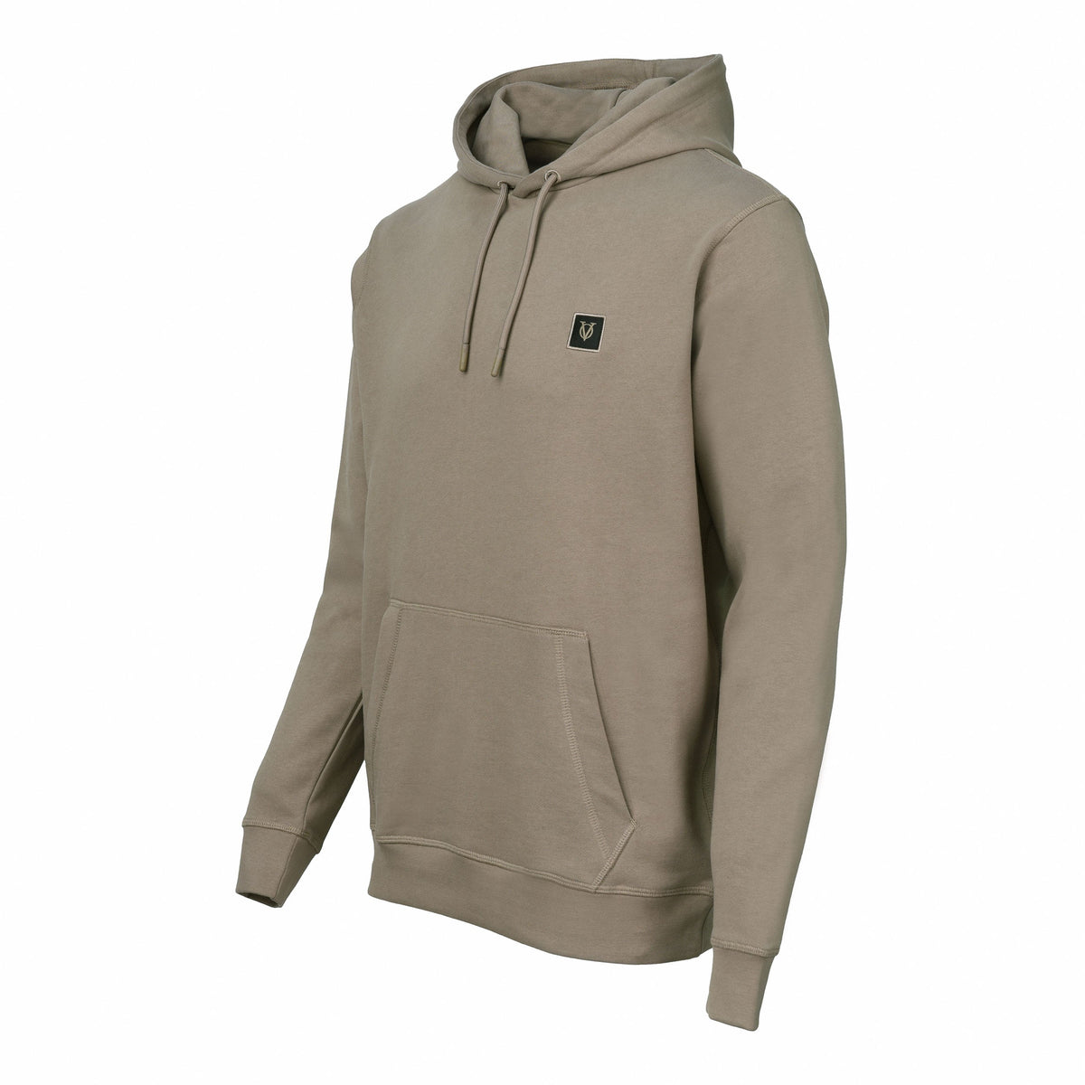 Vito Oliva Logo Patch Hoodie - Stone - Escape Menswear