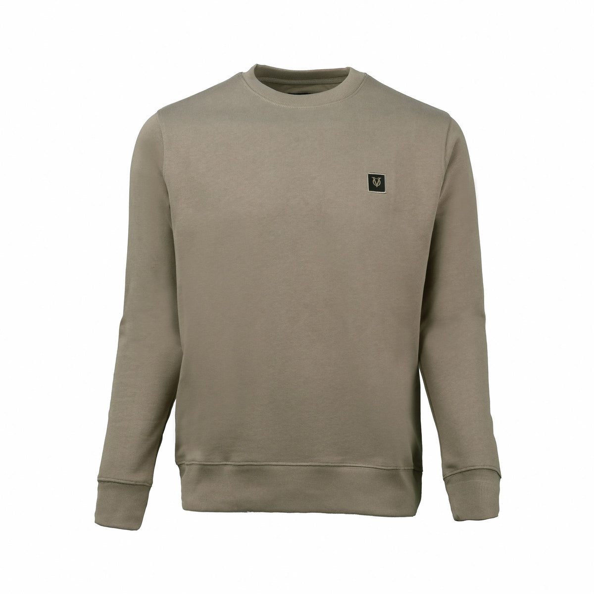 Vito Oliva Logo Patch Sweatshirt - Stone - Escape Menswear