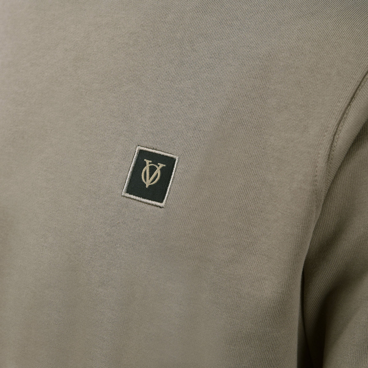 Vito Oliva Logo Patch Sweatshirt - Stone - Escape Menswear