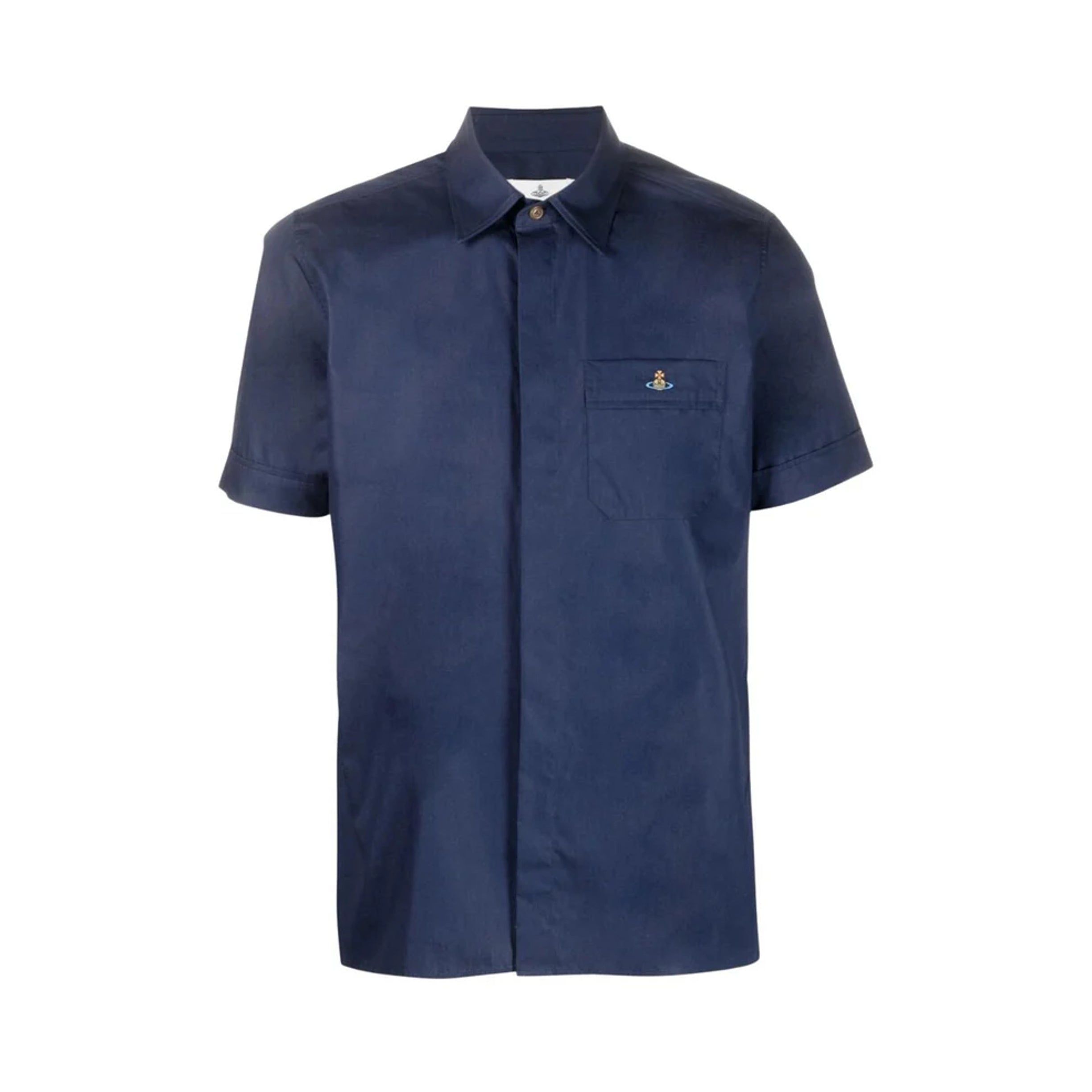 Vivienne Westwood ORB Short Sleeve Shirt - 524 Lt Navy - Escape Menswear