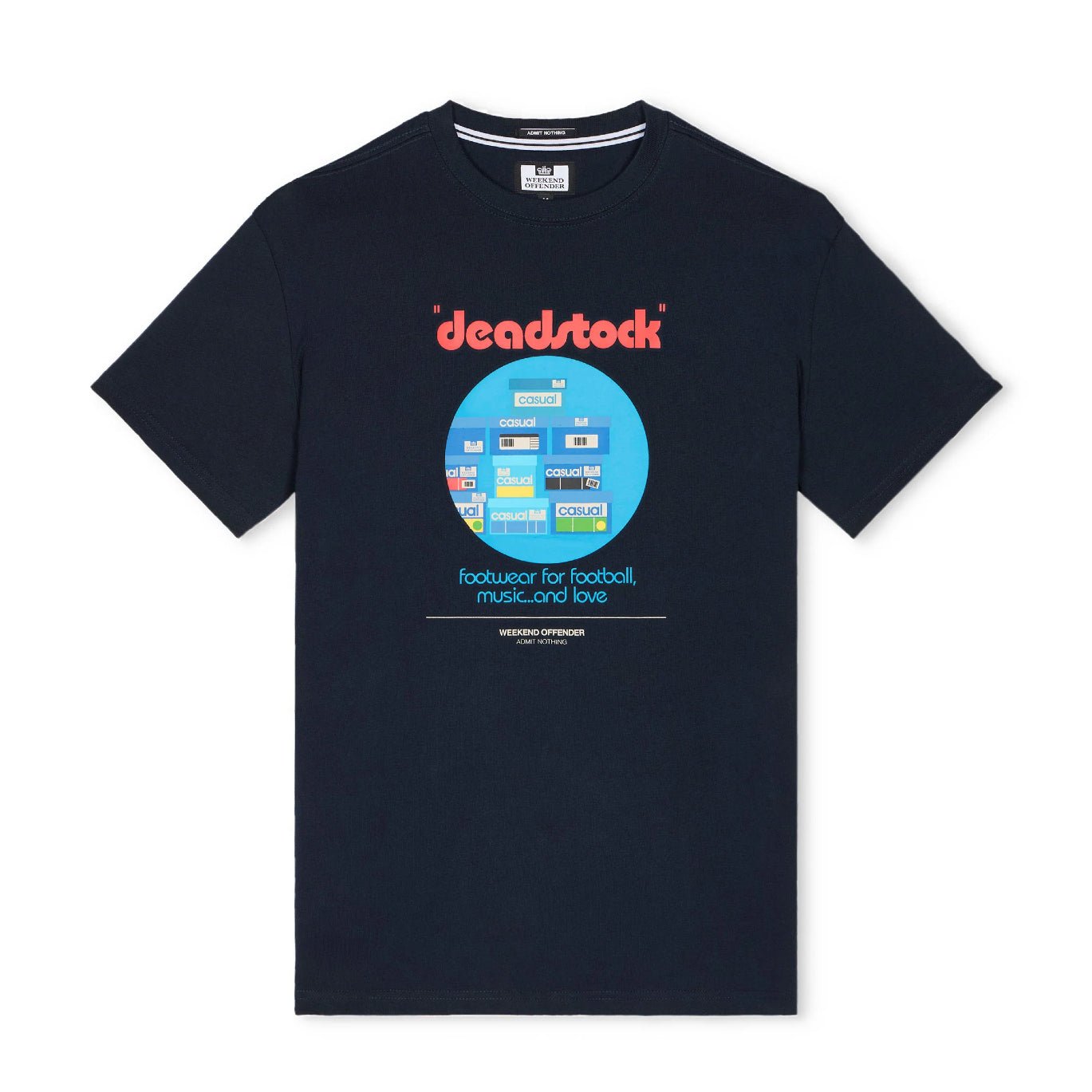 Weekend Offender Deadstock T-Shirt - Navy - Escape Menswear