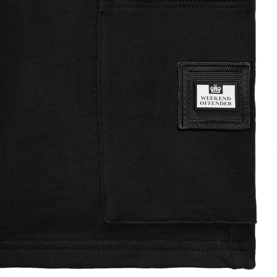 Weekend Offender Hawkins Shorts - Black - Escape Menswear
