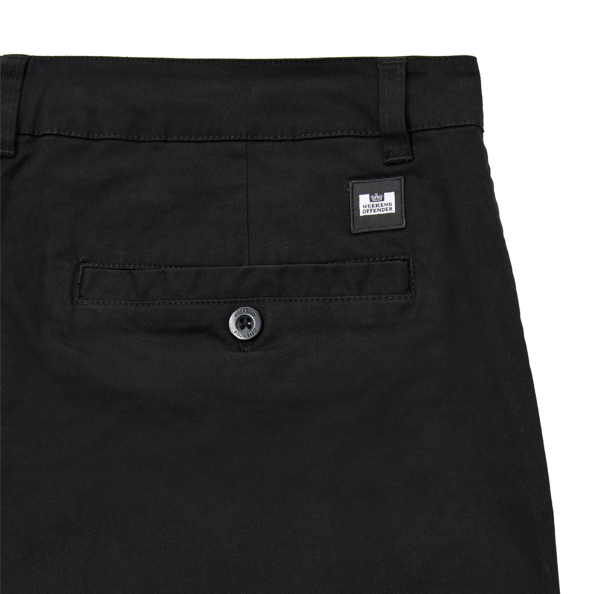 Weekend Offender Ivan Chino Shorts - Black - Escape Menswear