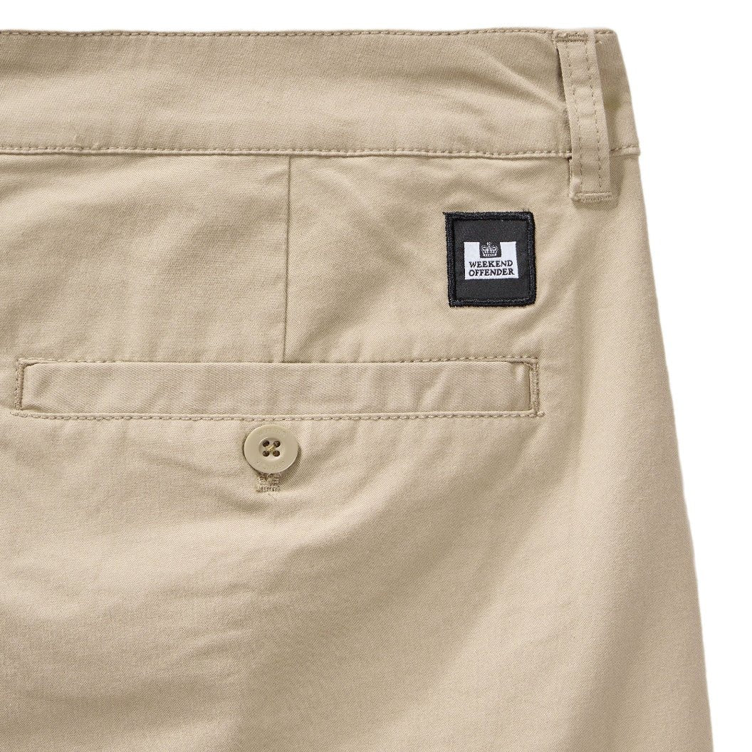 Weekend Offender Ivan Chino Shorts - Stone - Escape Menswear