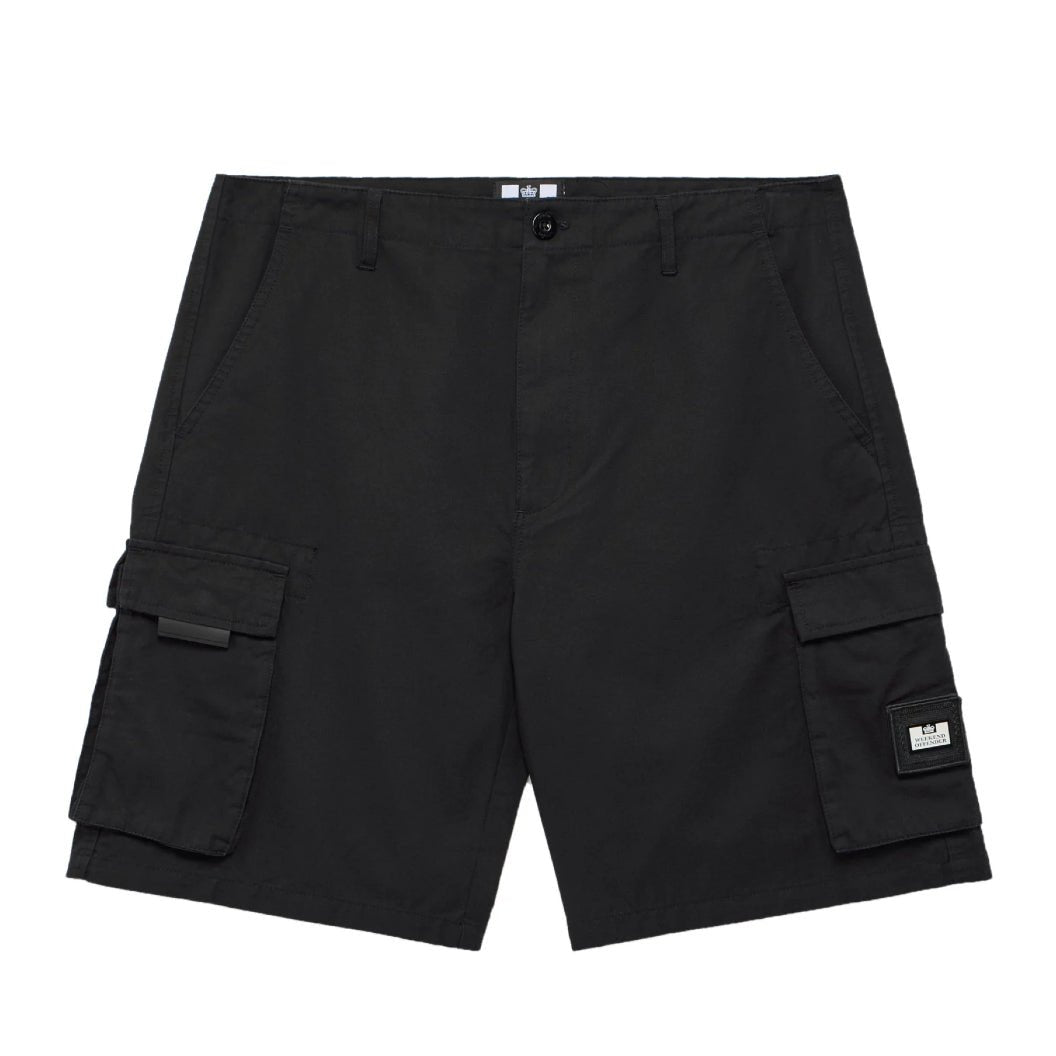 Weekend Offender Mascia Cargo Short - Black - Escape Menswear
