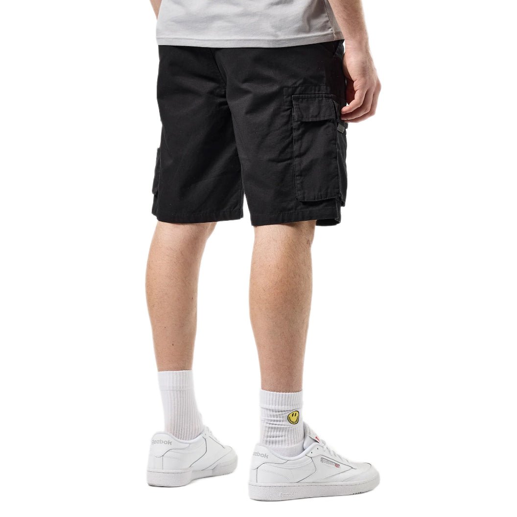 Weekend Offender Mascia Cargo Short - Black - Escape Menswear