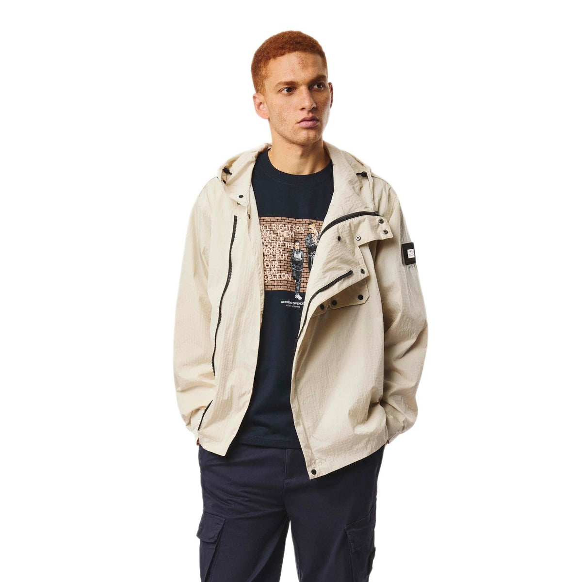 Weekend Offender Montreux Overhead Jacket - Calcium - Escape Menswear