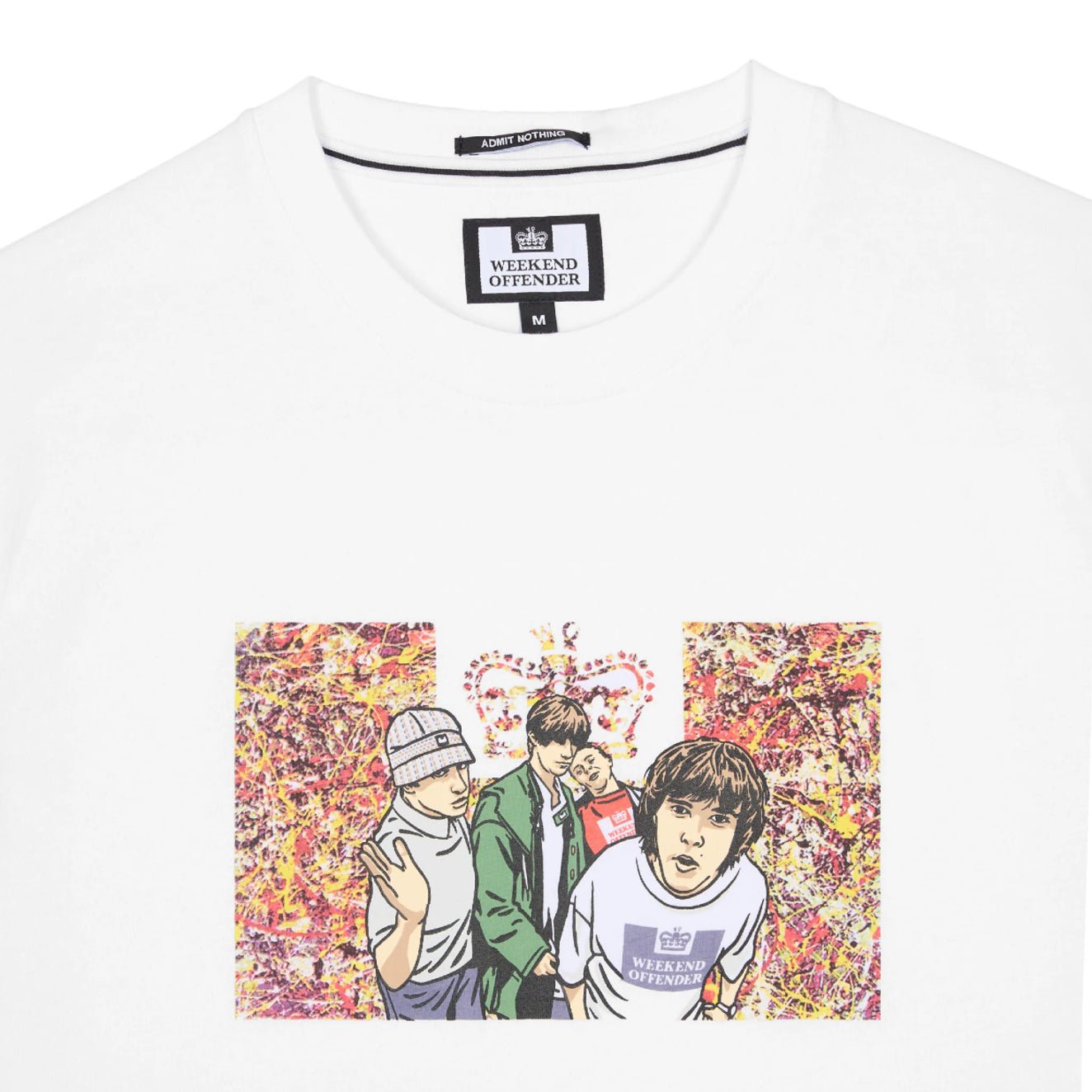 Weekend Offender Number 5 T-Shirt - White - Escape Menswear