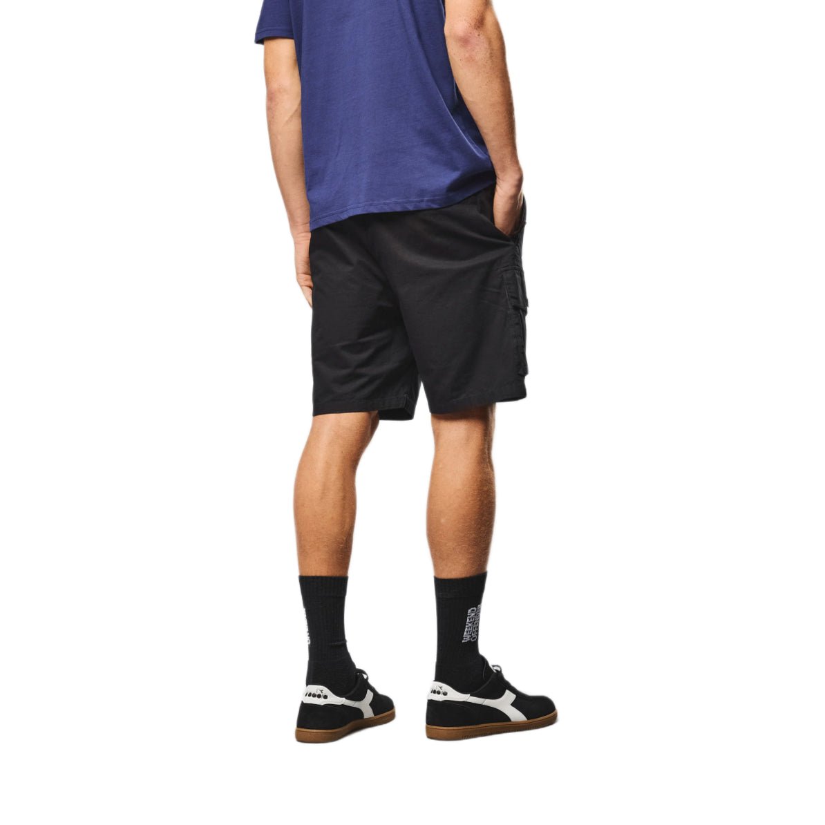 Weekend Offender Scopello Cargo Shorts - Black - Escape Menswear