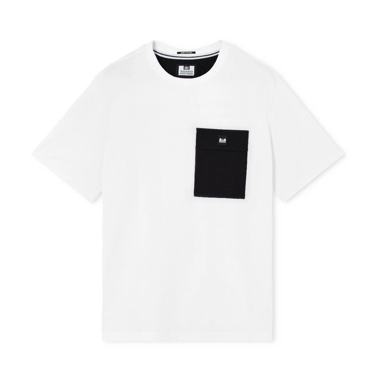 Weekend Offender Stiniva Ripstop T-Shirt - White/Black - Escape Menswear