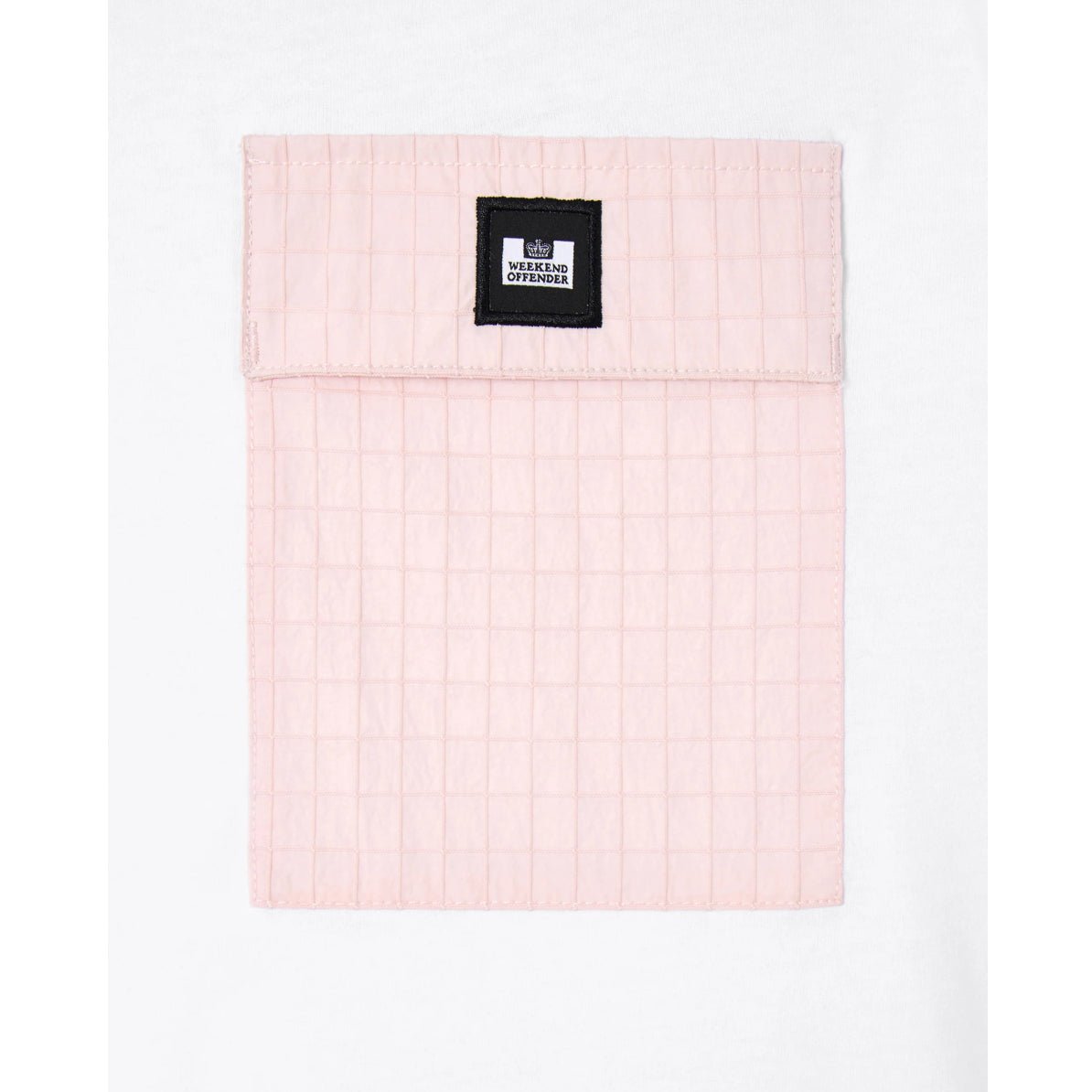 Weekend Offender Stiniva Ripstop T-Shirt - White/Soft Pink - Escape Menswear