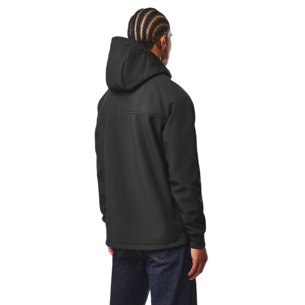 Weekend Offender Stipe Softshell Jacket - Black - Escape Menswear