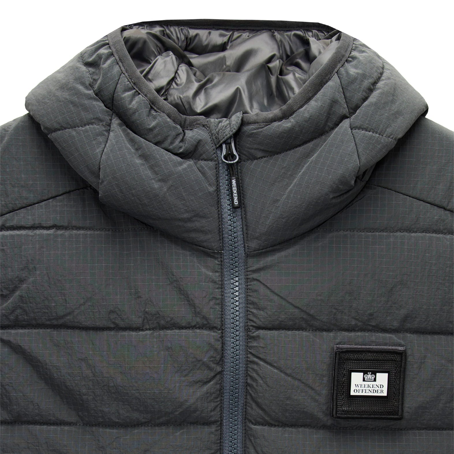 Weekend Offender Toronto Hooded Gilet - Cyclone Grey - Escape Menswear