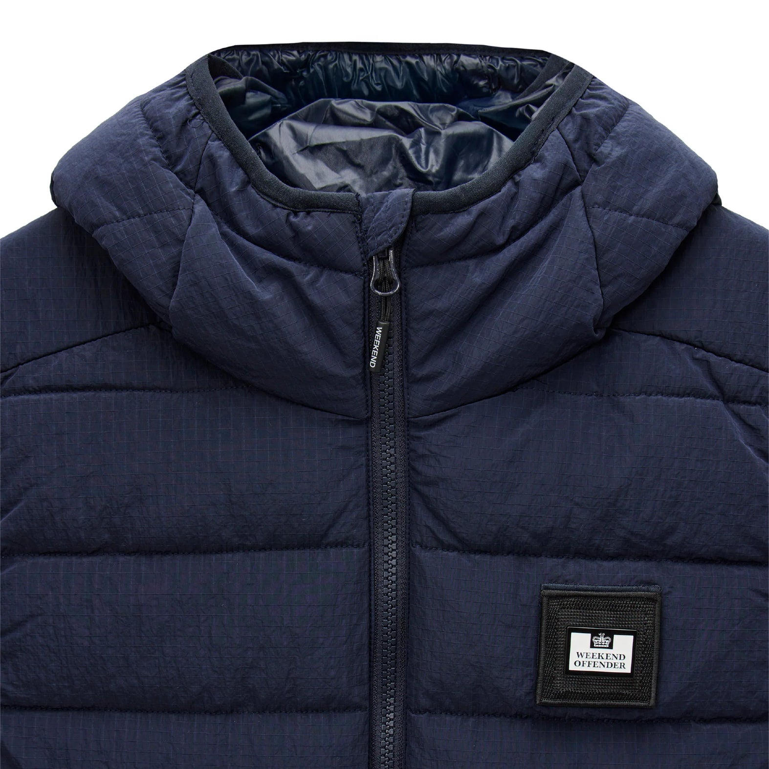 Weekend Offender Toronto Hooded Gilet - Navy - Escape Menswear
