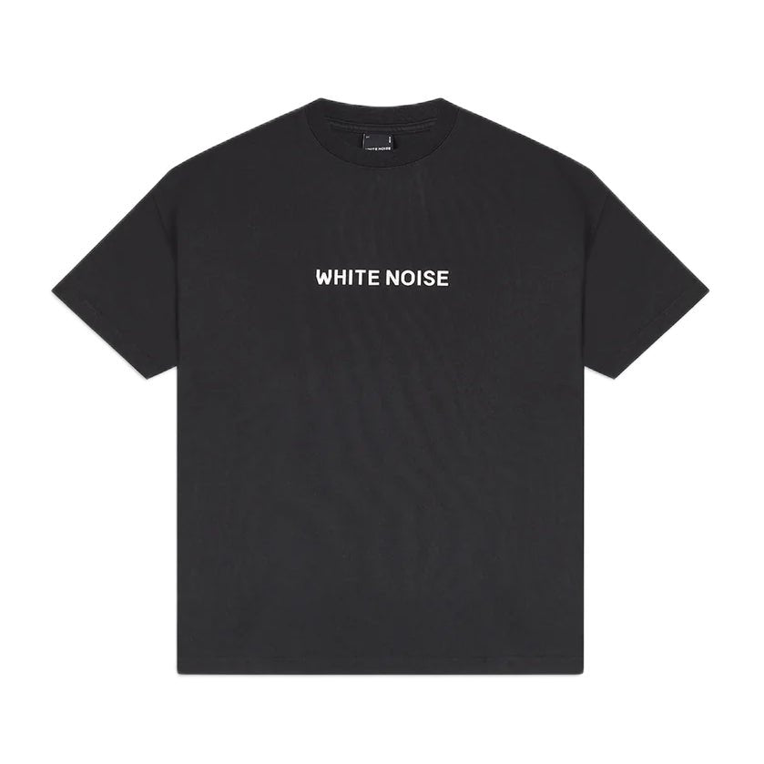 White Noise Basic Logo T-Shirt - 900 Black - Escape Menswear