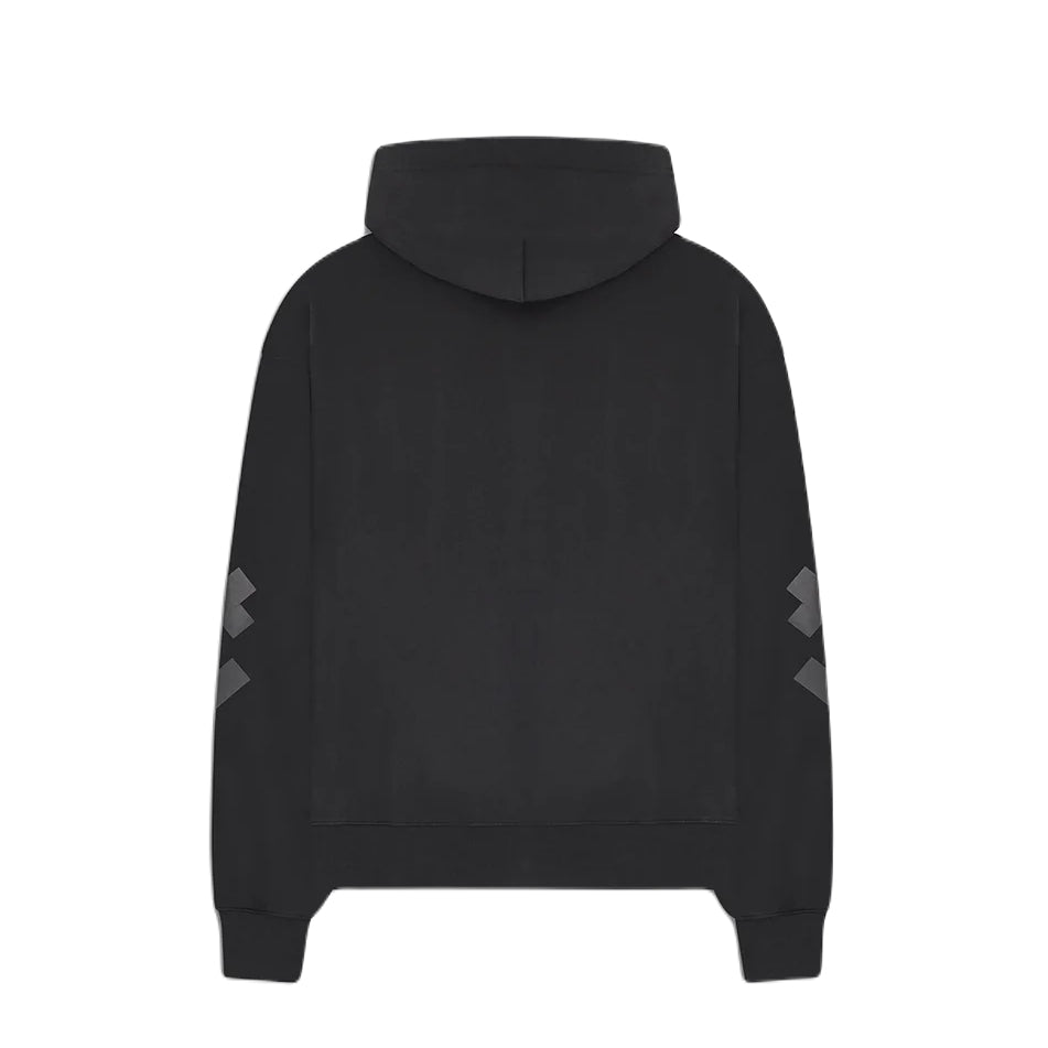 White Noise Chest Logo Hoodie - 900 Black - Escape Menswear