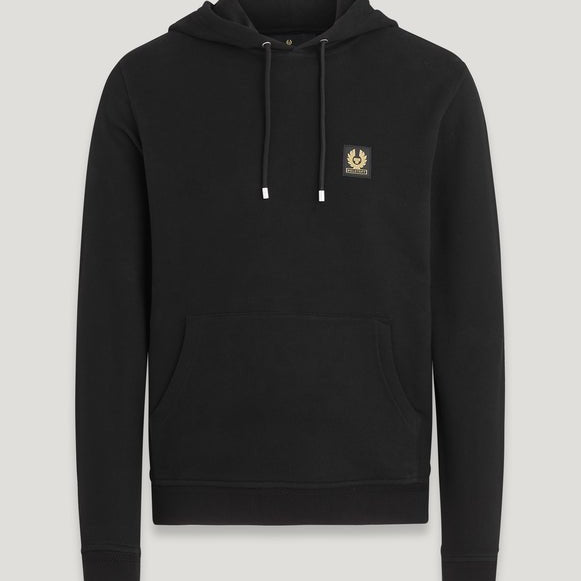 Belstaff Logo Hoodie - Black - Escape Menswear