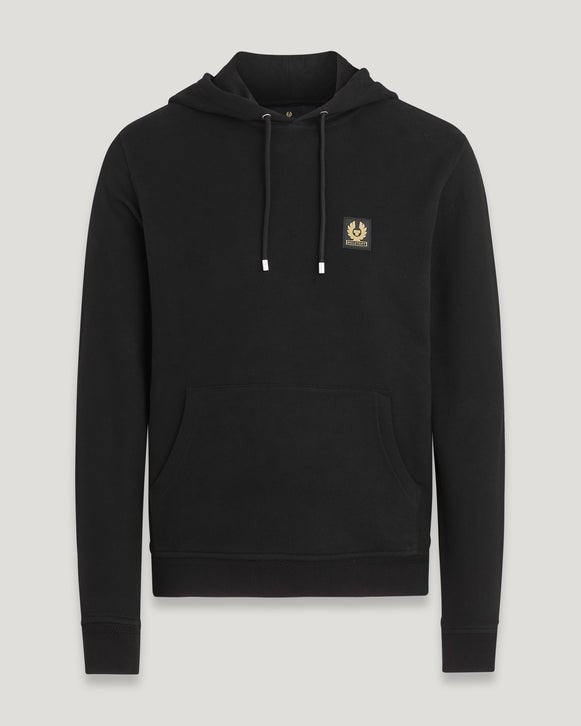 Belstaff Logo Hoodie - Black - Escape Menswear