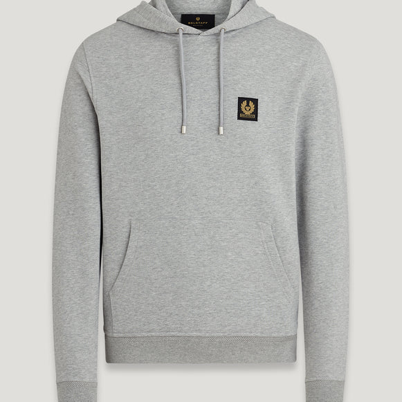 Belstaff Logo Hoodie - Grey Melange - Escape Menswear