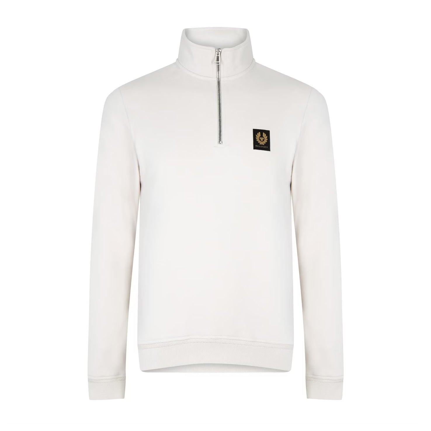 Belstaff Quarter Zip Sweatshirt - Moonbeam - Escape Menswear