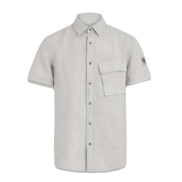 Belstaff Scale Short Sleeve Shirt - Cloud Grey - Escape Menswear