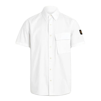 Belstaff Short Sleeve Shirt - White - Escape Menswear