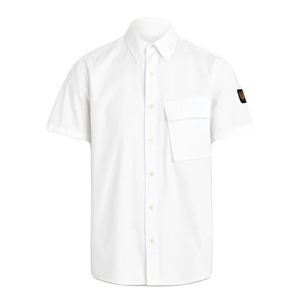 Belstaff Short Sleeve Shirt - White - Escape Menswear