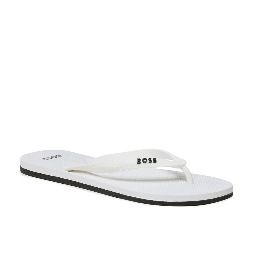 Boss Black 50488925 Flip-Flops - 100 White - Escape Menswear