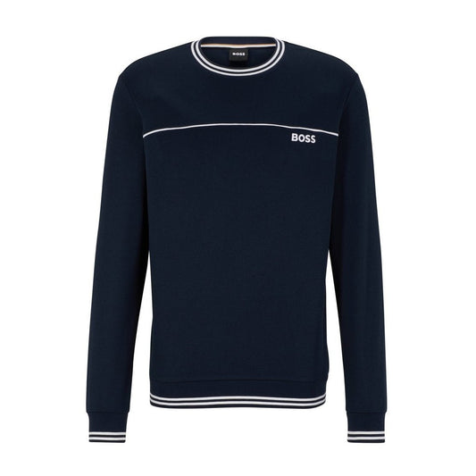 Boss Black Core Lounge Wear Sweatshirt - 403 Navy - Escape Menswear
