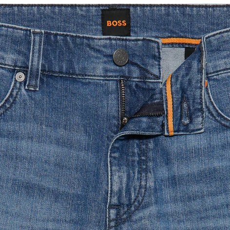Boss Orange 50488609 Delaware Jean Shorts - 423 Mid Blue - Escape Menswear