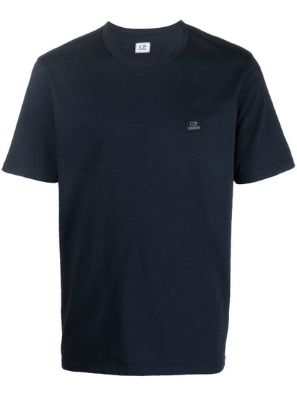 C.P. Company 13CMTS067A 30/1 Jersey Logo Patch T-Shirt - 999 Black - Escape Menswear