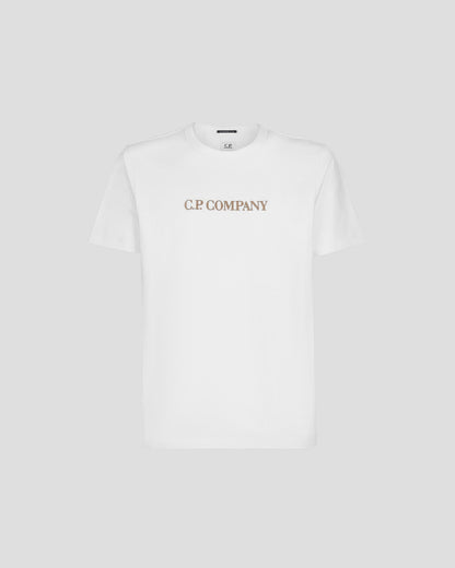 C.P. Company 14CMTS156A Mercerized Jersey Logo T-Shirt - 103 White - Escape Menswear
