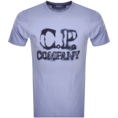 C.P. Company 14CMTS348A Blurry Logo T-Shirt - 750 Cosmic Sky - Escape Menswear