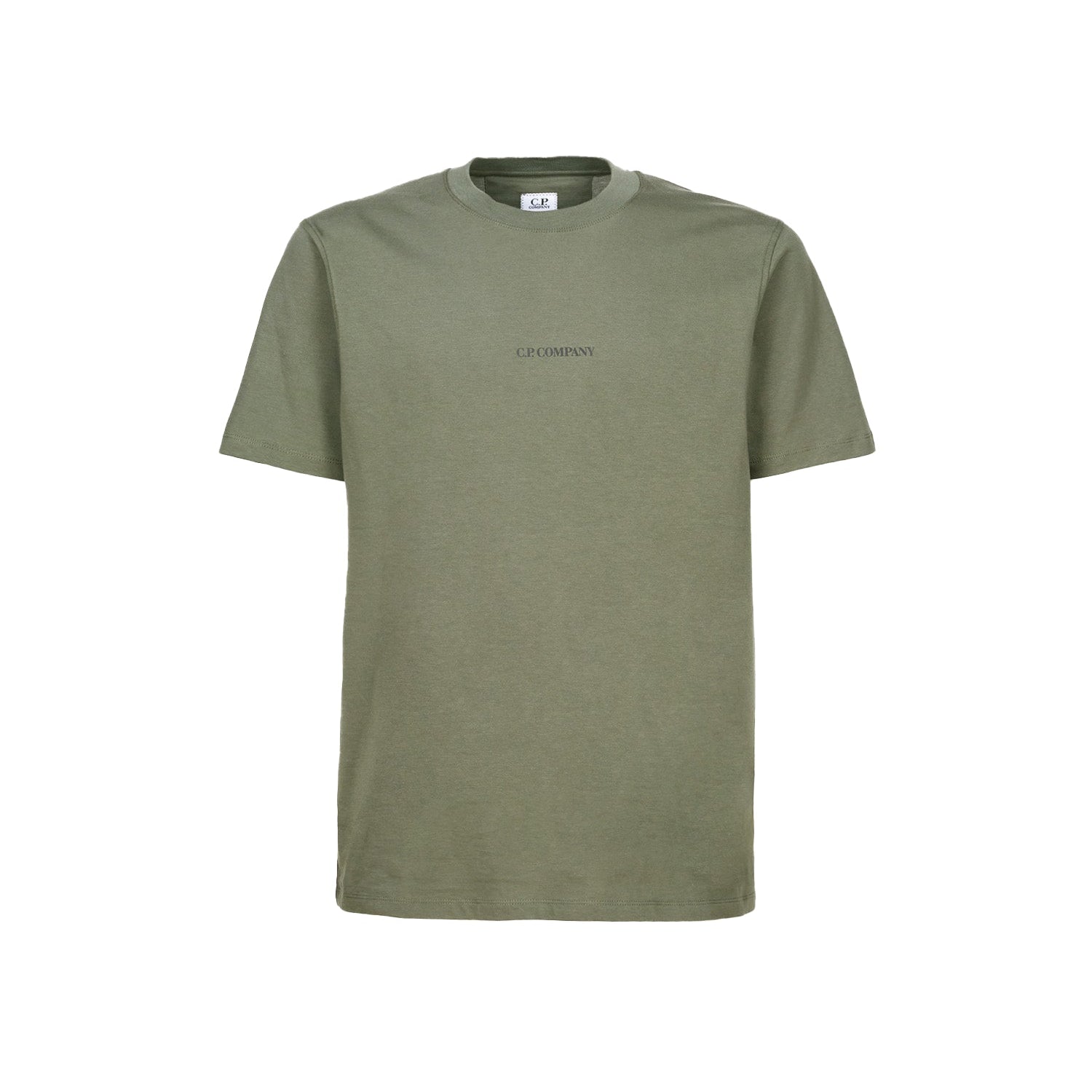 C.P. Company 30/1 Jersey Compact Logo T-Shirt - 669 Thyme Green - Escape Menswear