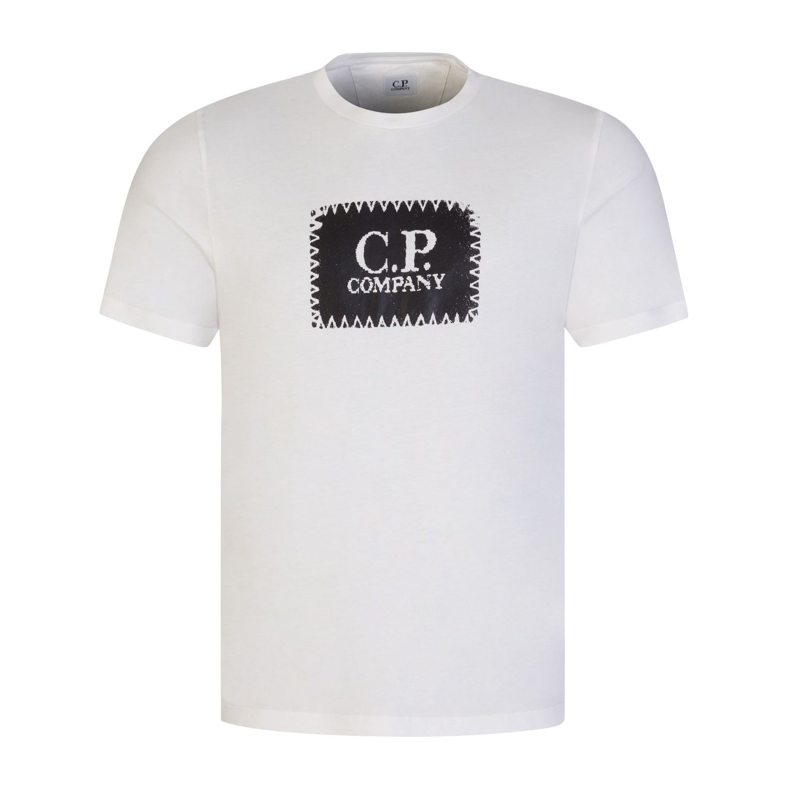 C.P. Company 30/1 Label T-Shirt - 103 White - Escape Menswear