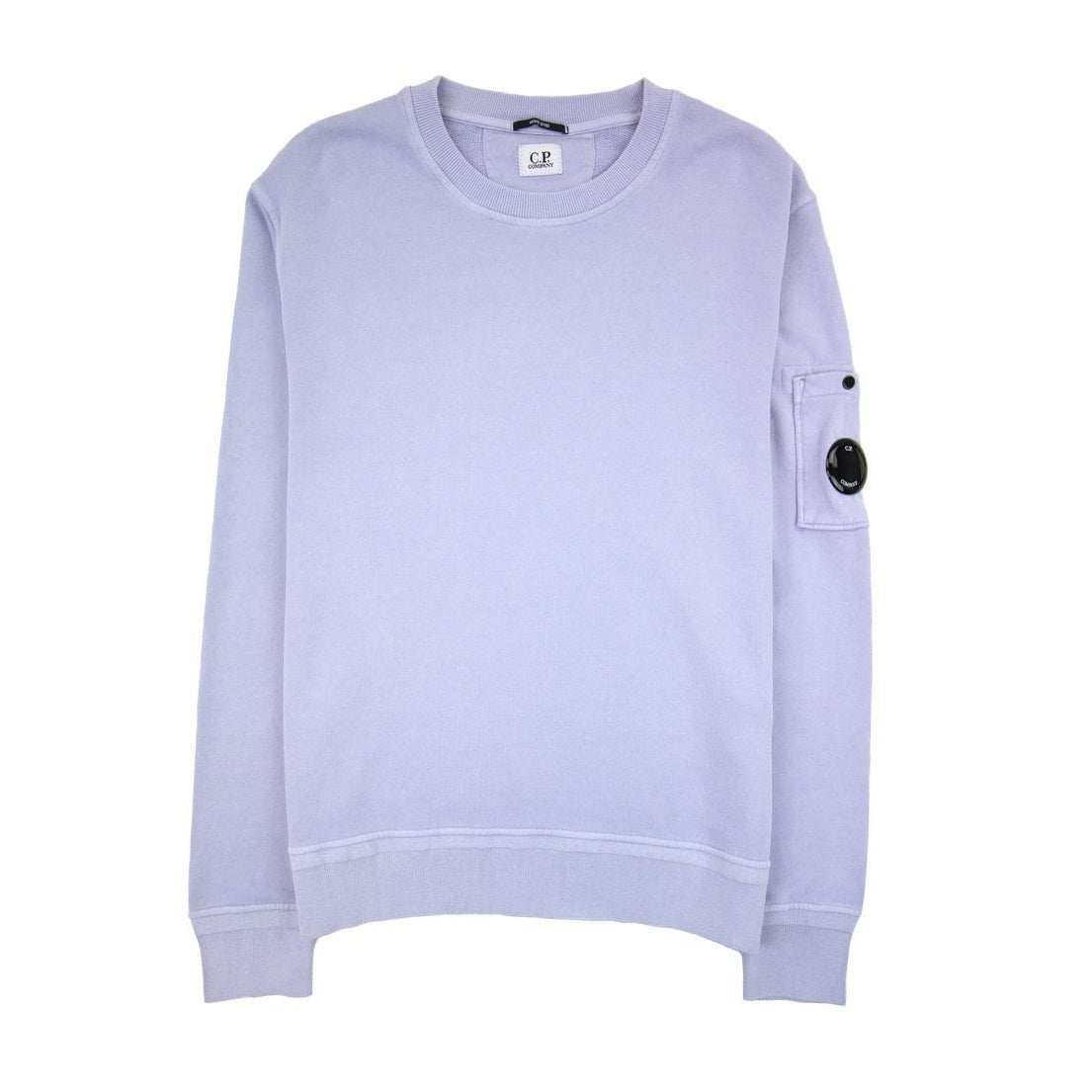 CP Company Brushed Diagonal Fleece Lens Sweatshirt - 750 Comic Sky - Escape Menswear