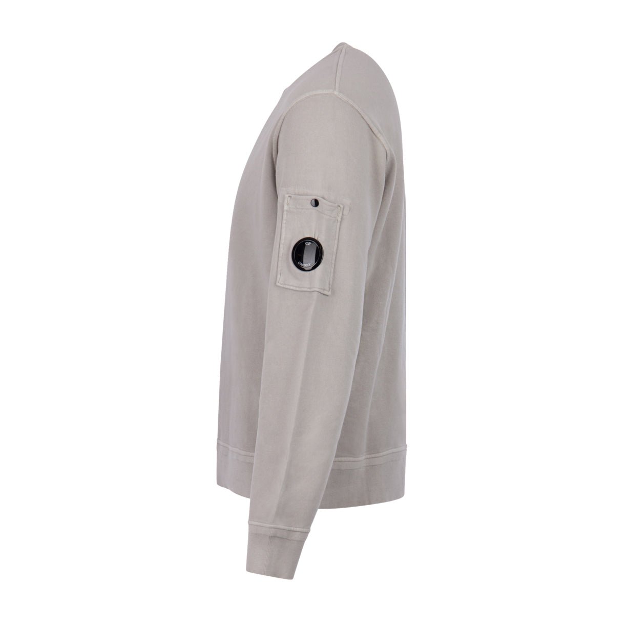 CP Company Brushed Diagonal Fleece Lens Sweatshirt - 936 Flint Gry - Escape Menswear