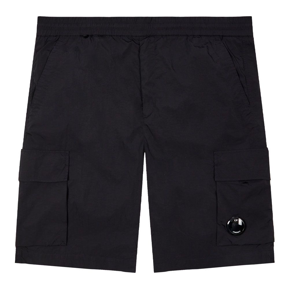 C.P. Company Chrome-R Cargo Lens Shorts - 999 Black - Escape Menswear