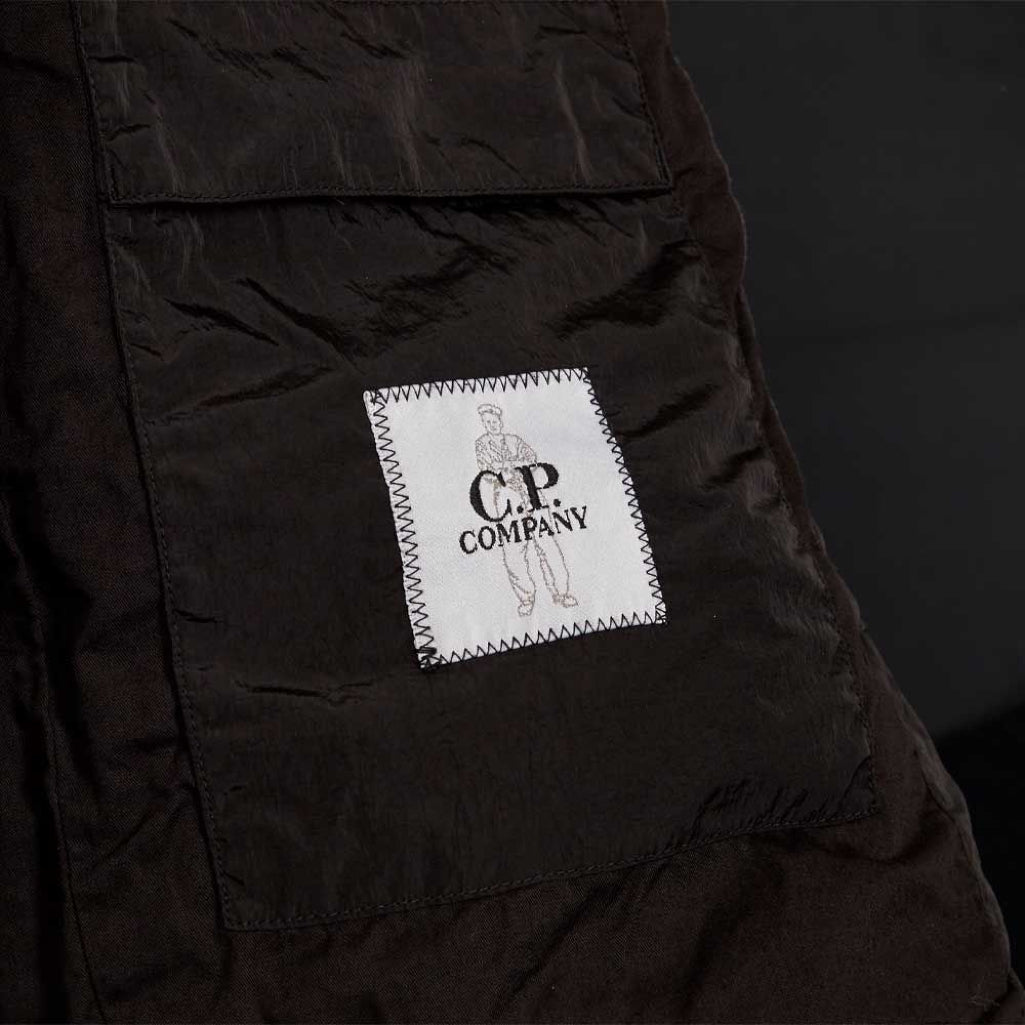 C.P. Company Chrome-R Hooded Overshirt - 999 Black - Escape Menswear