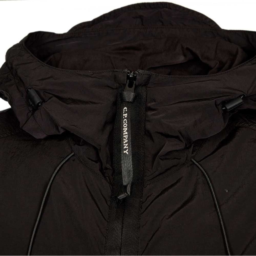 C.P. Company Chrome-R Hooded Overshirt - 999 Black - Escape Menswear
