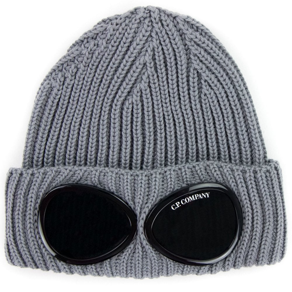 C.P. Company CMAC122A Goggle Beanie - 917 Grey - Escape Menswear