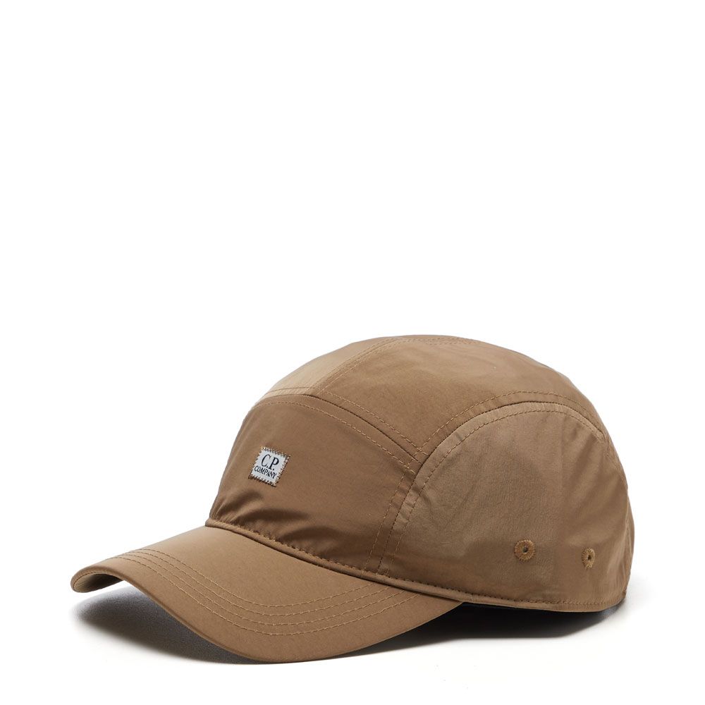 C.P. Company CMAC196A Chrome Logo Cap - 344 Bronze Brown - Escape Menswear