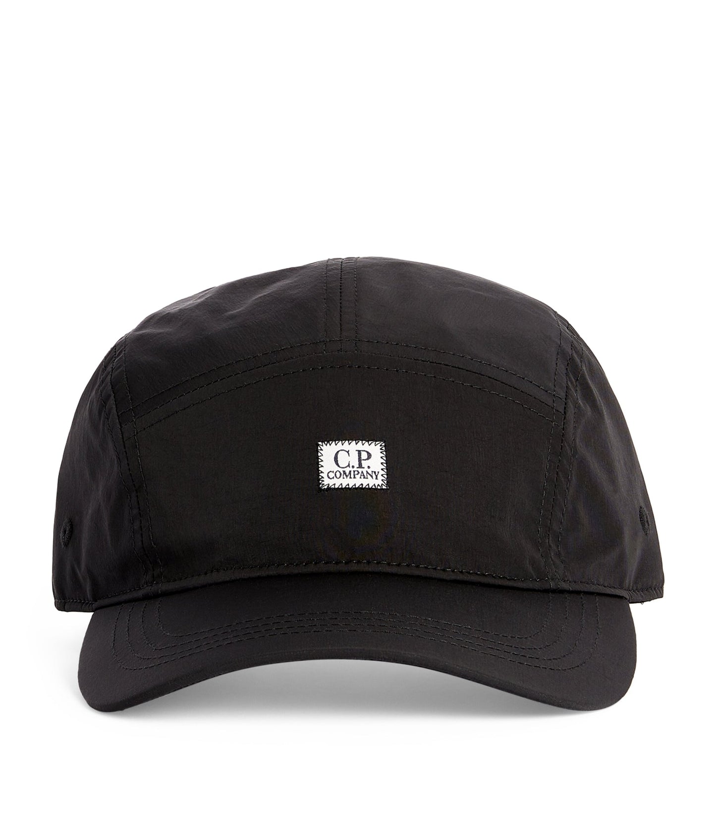 C.P. Company CMAC196A Chrome Logo Cap - 999 Black - Escape Menswear