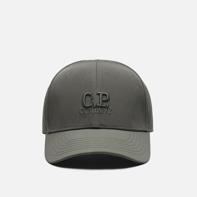 C.P. Company CMAC211A Chrome-R Logo Cap - 669 Thyme Green - Escape Menswear