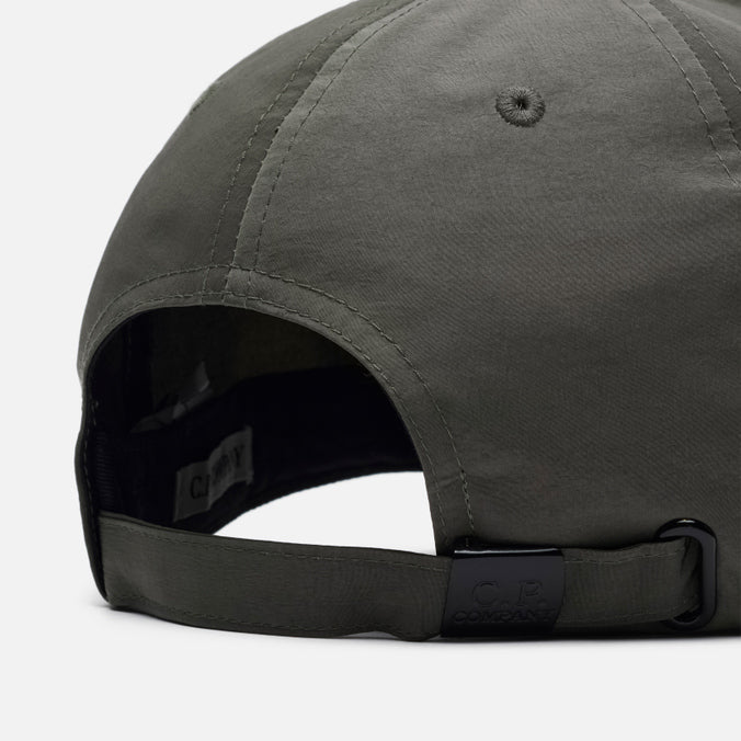 C.P. Company CMAC211A Chrome-R Logo Cap - 669 Thyme Green - Escape Menswear