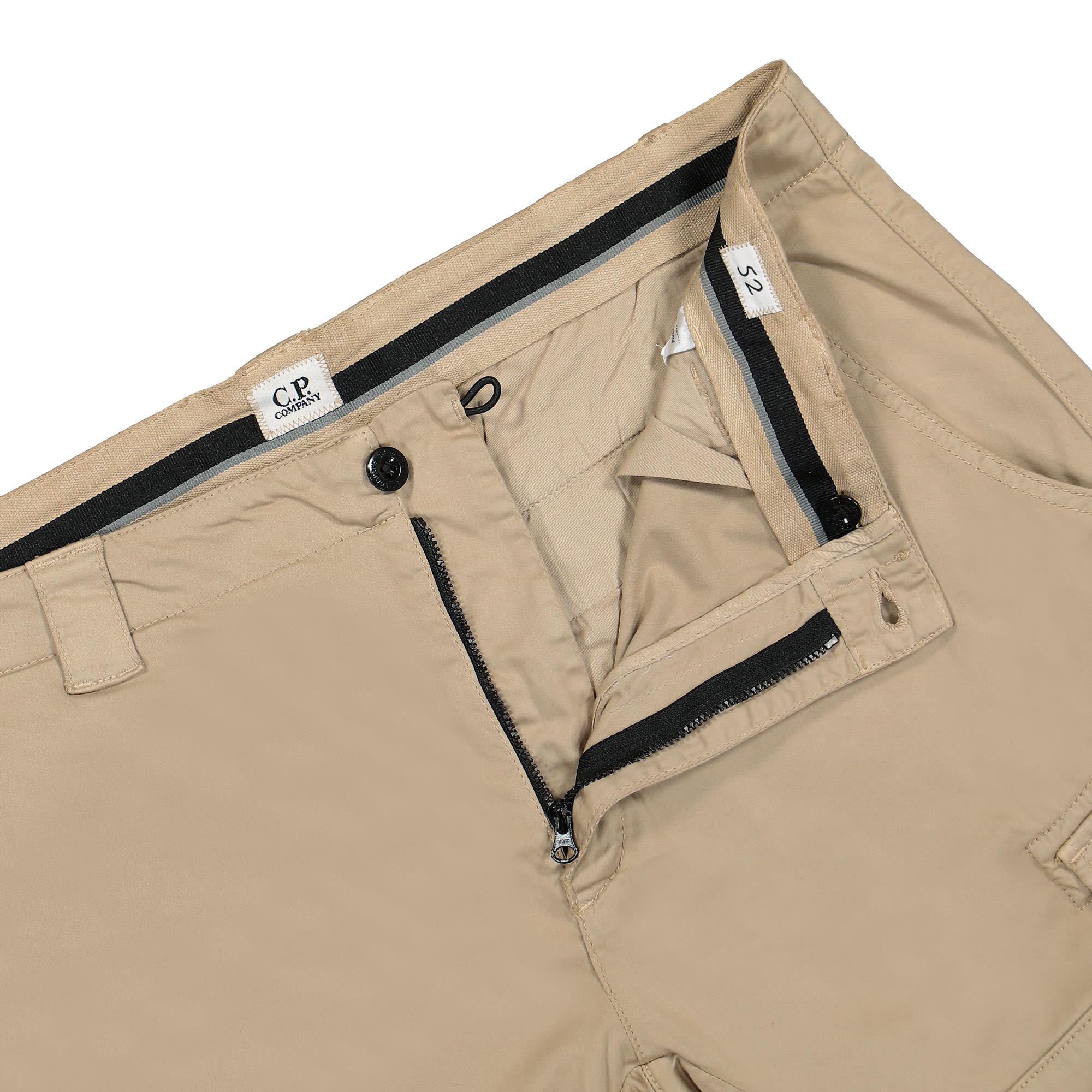 C.P. Company CMBE062A Bermuda Cargo Shorts - 330 Cobblestone - Escape Menswear
