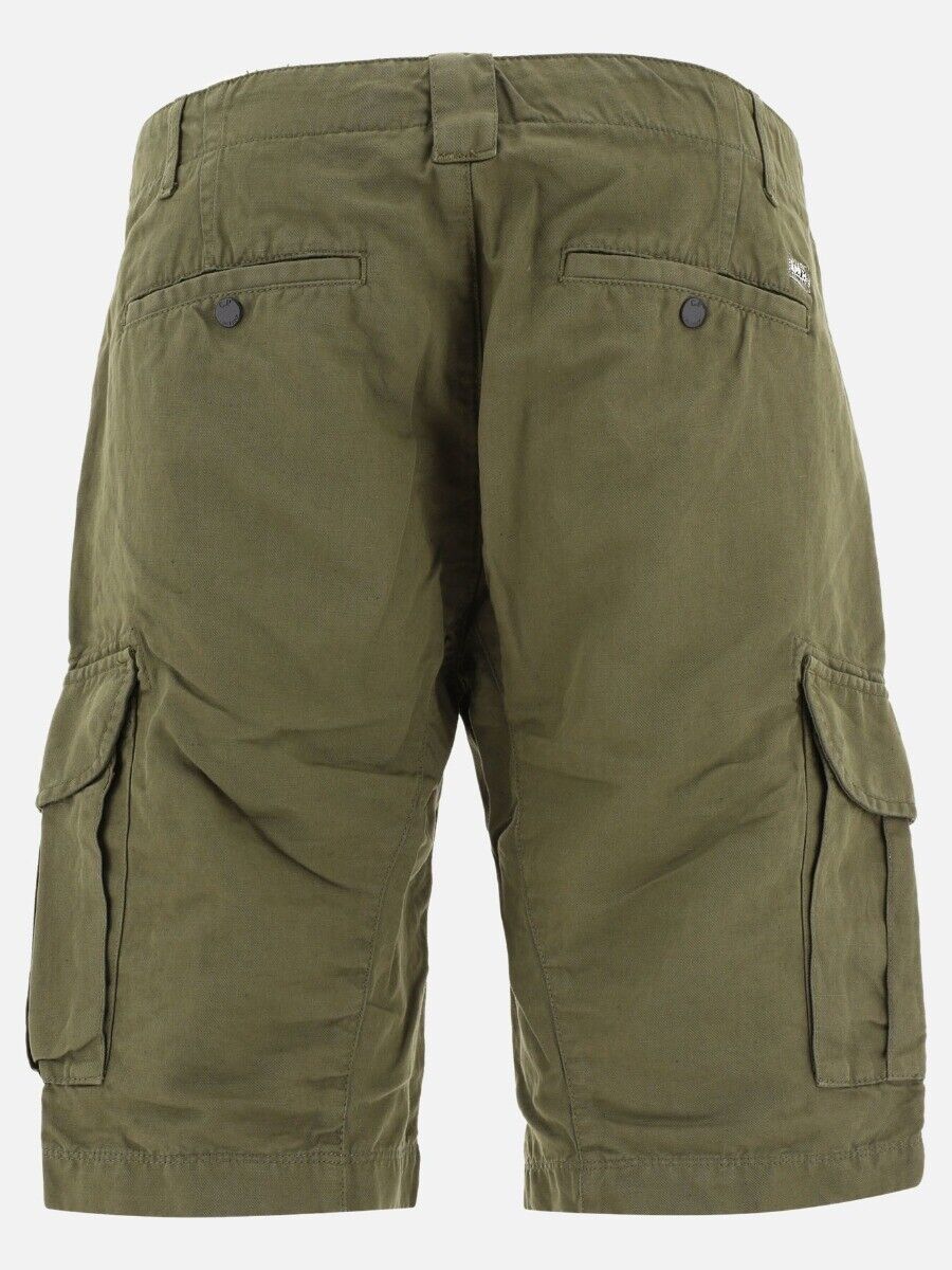 C.P. Company CMBE062A Bermuda Cargo Shorts - 660 Burnt Olive - Escape Menswear
